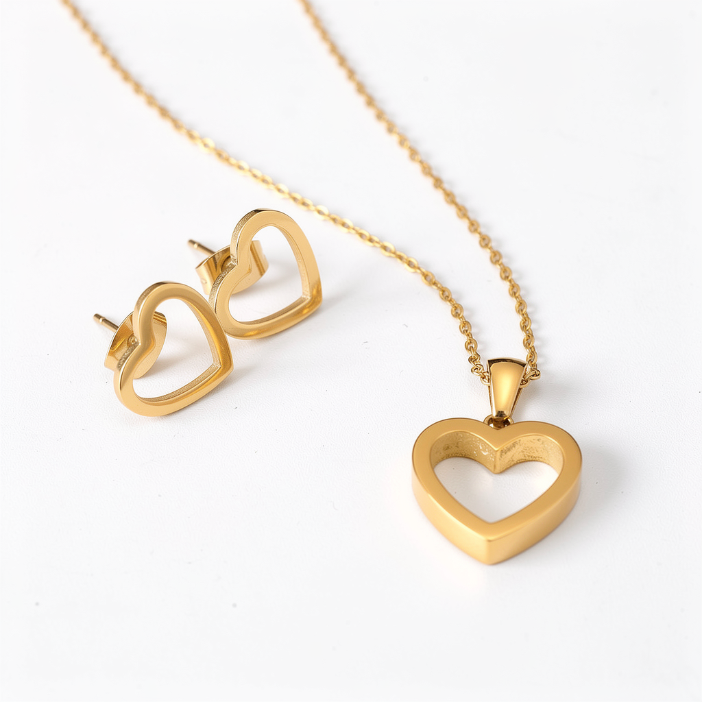 Conjunto Corazón Dorado