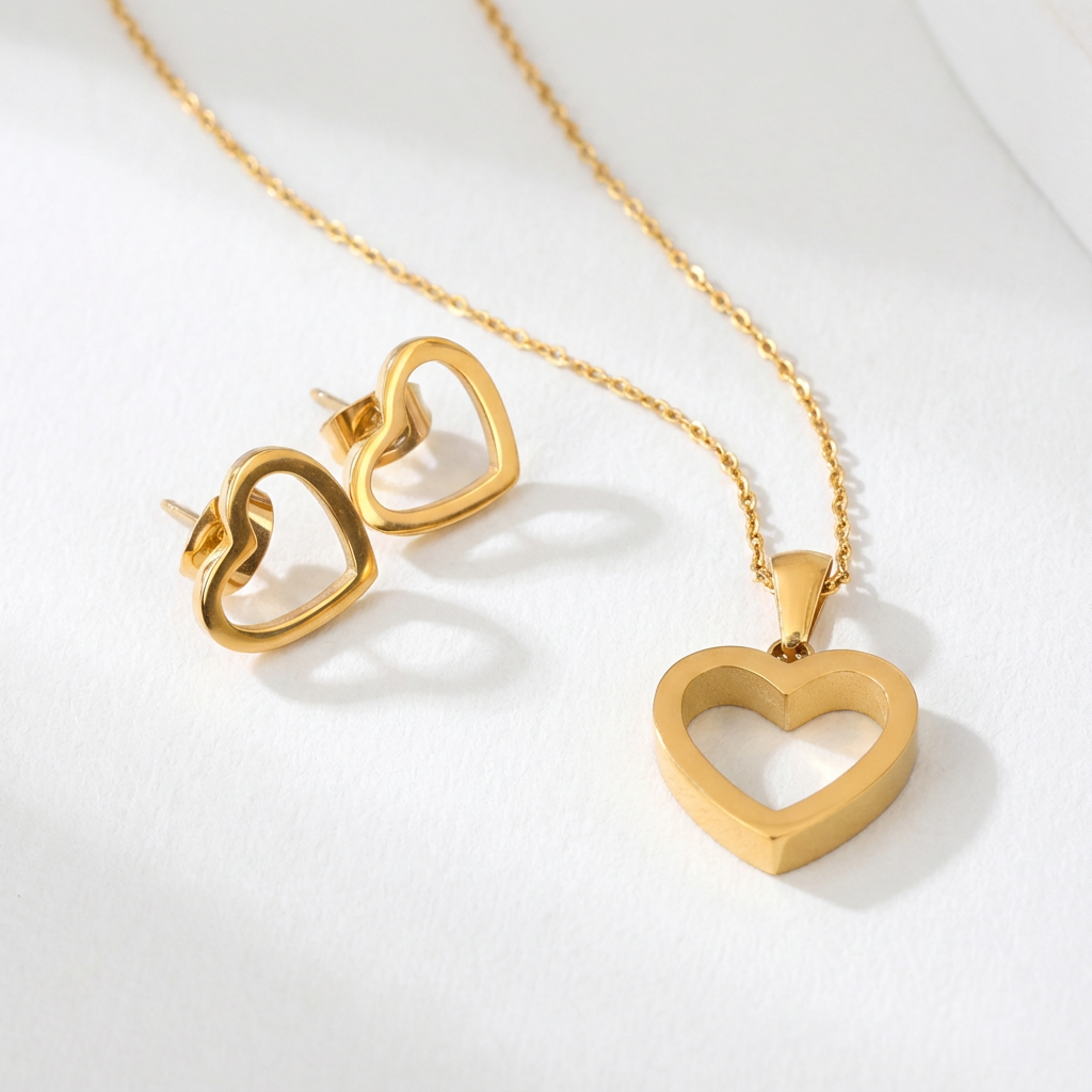 Conjunto Corazón Dorado