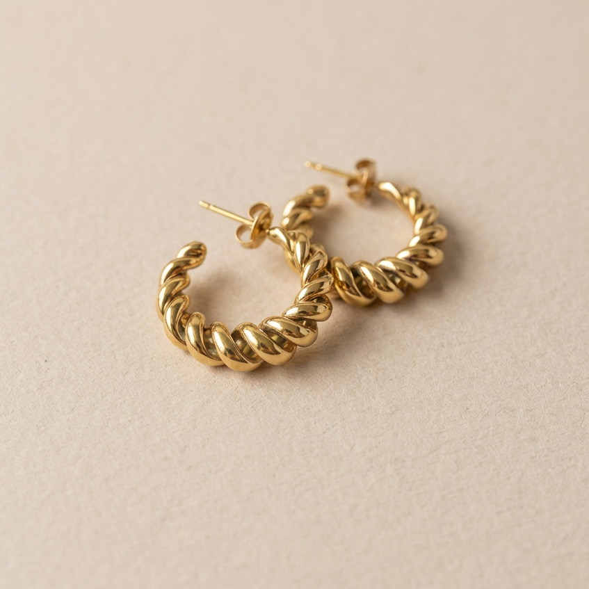 Aros espiral Gold