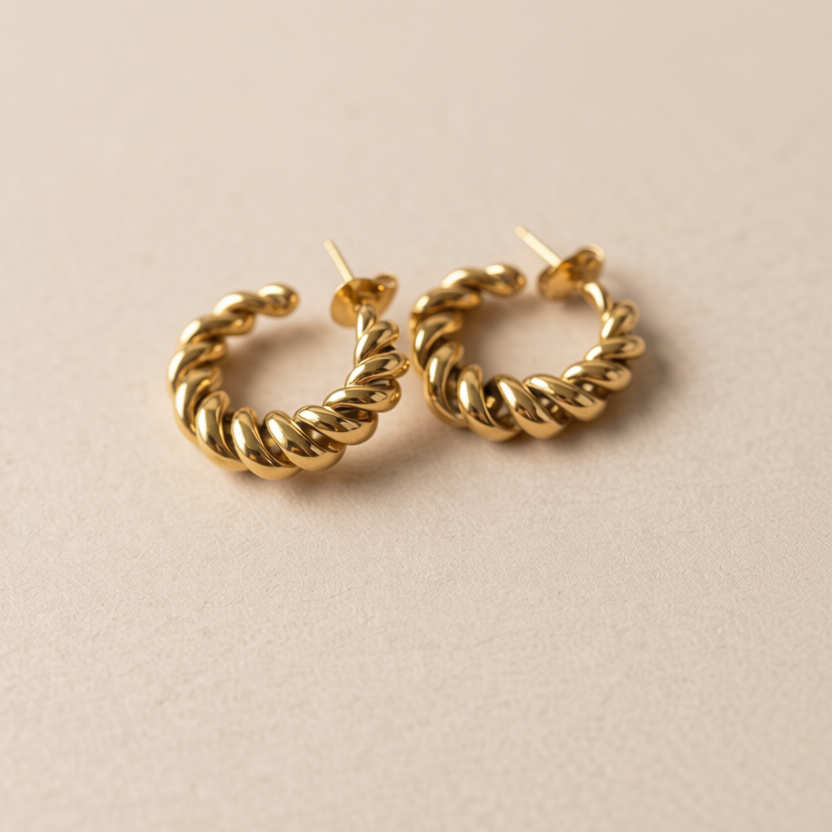 Aros espiral Gold