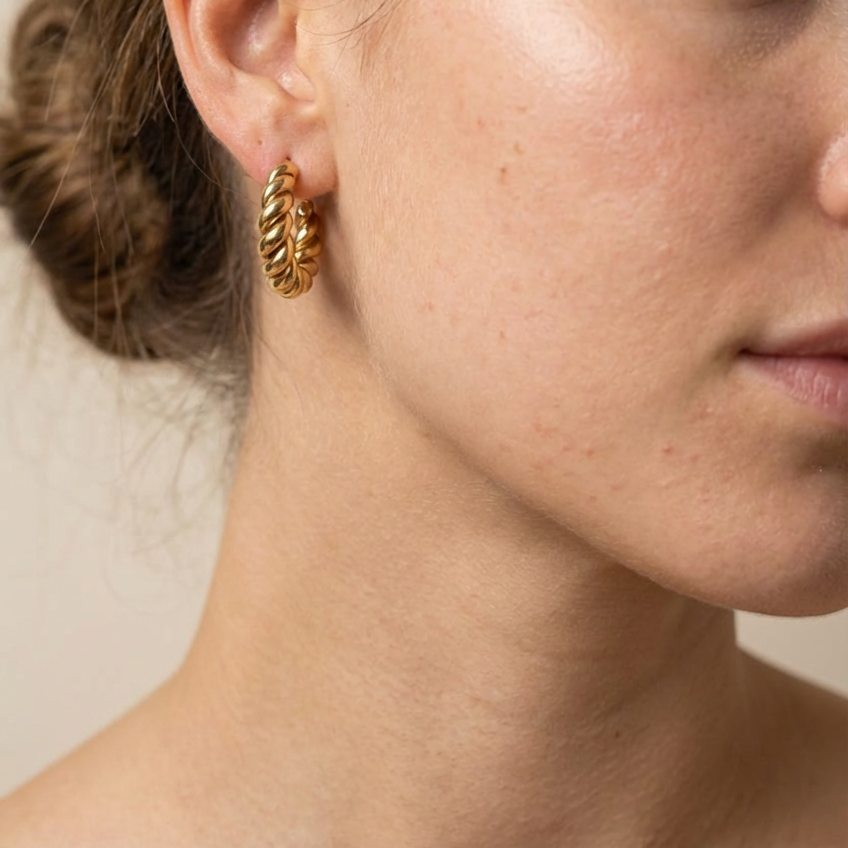 Aros espiral Gold