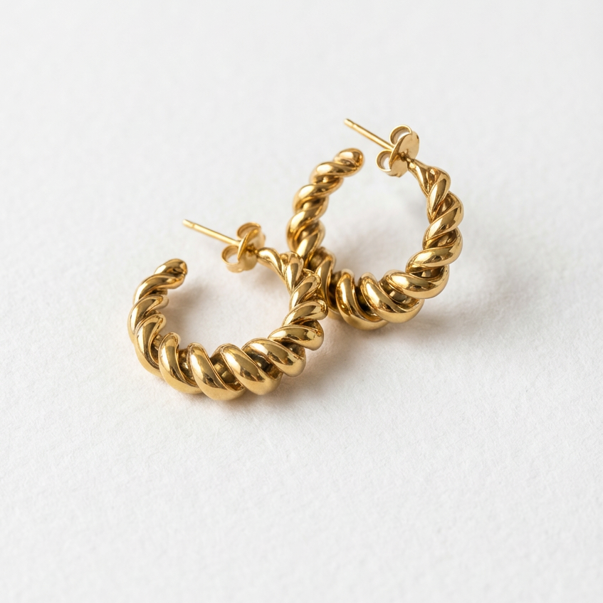 Aros espiral Gold